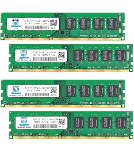 NEMIX RAM 32GB (4X8GB) DDR3 1600MHZ PC3-12800 2Rx8 1.35V 240-PIN